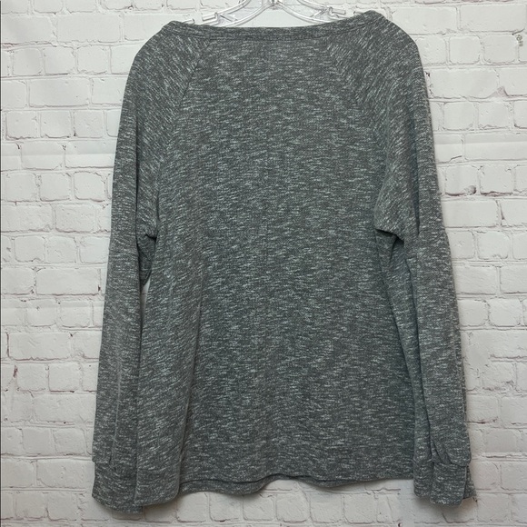 Lane Bryant Heathered Grey Terry Sweatshirt - Picture 6 of 10